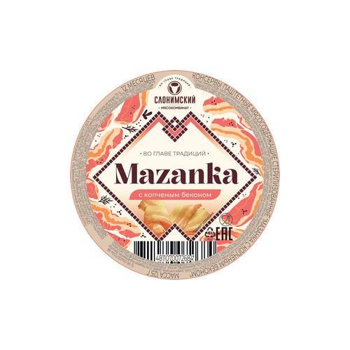 "Mazanka" с копченым беконом 125г Слонимский МК Беларусь