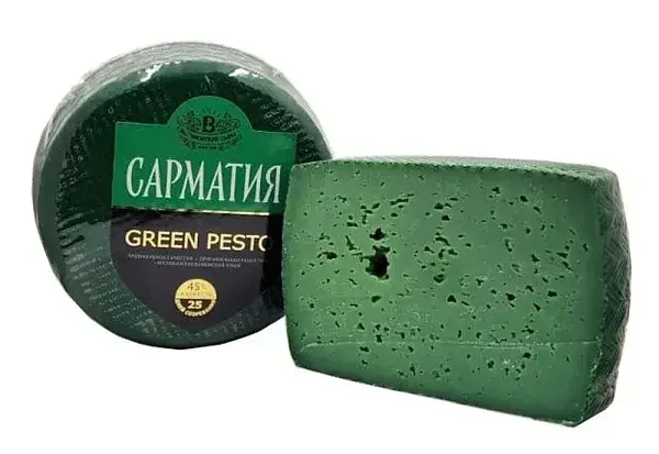 Сыр "Сарматия" Green Pesto Беларусь 45% жирности
